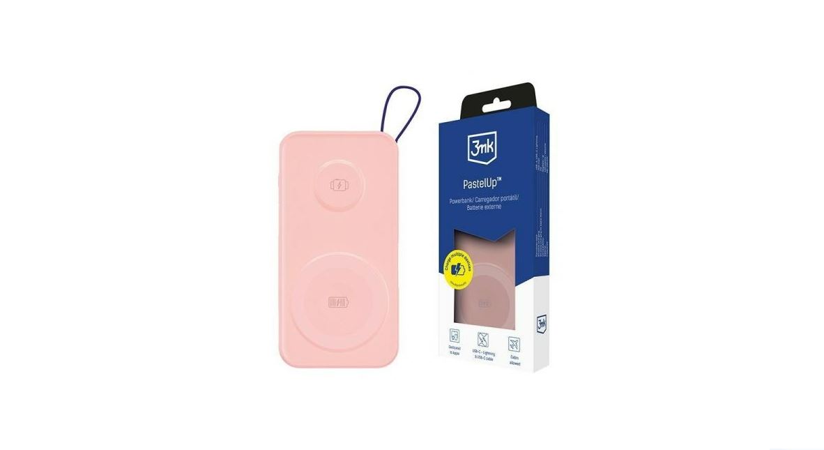 PowerBank 3MK PastelUp 10000mAh 22.5W Rosa