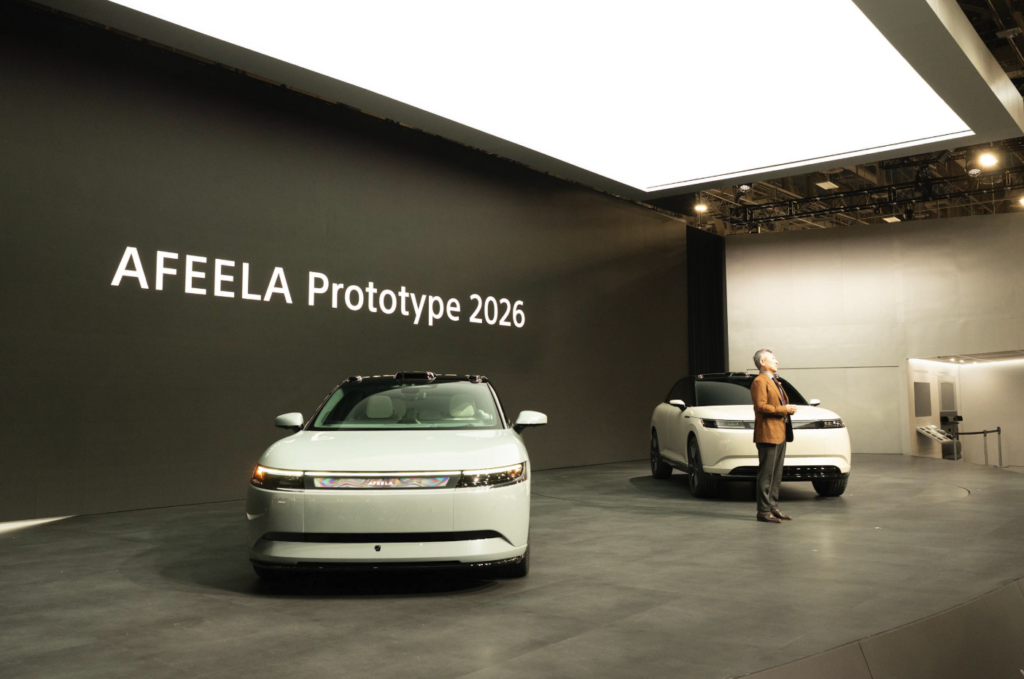 Afeela vehicles at CES 2026 (Tim Stevens para o Engadget)